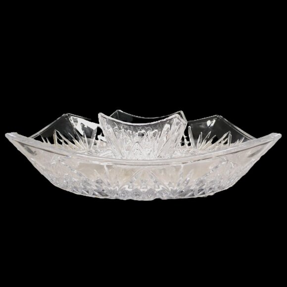 Godinger Shannon Chip And Dip Crystal NIB Parties Entertaining Serveware - Picture 4 of 6